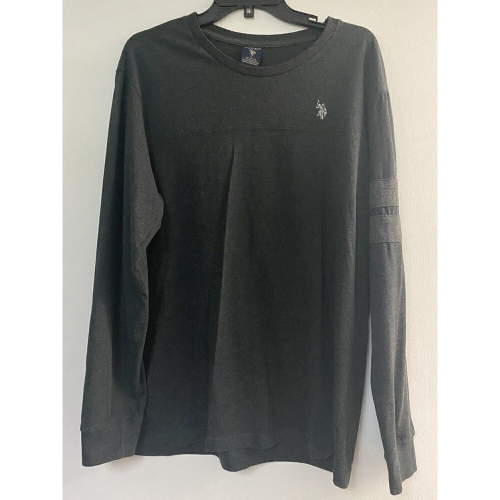 U.S POLO ASSN. Men's Size L Casual Long Sleeve Sweater Gray